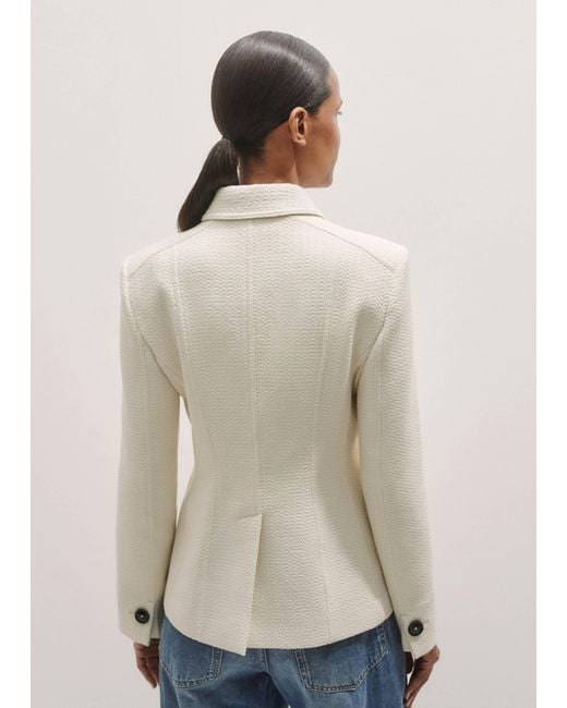 ME+EM Natural The Zip Front Contoured Layering Jacket