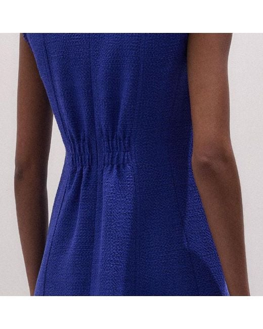 ME+EM Blue Desk-To-Dinner Fit And Flare Maxi Dress