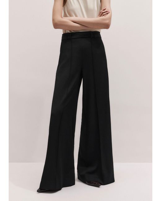 ME+EM Natural Wide Leg Tux Trouser