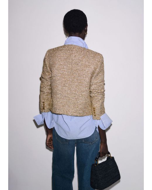 ME+EM Blue Event Ready Crop Jacket