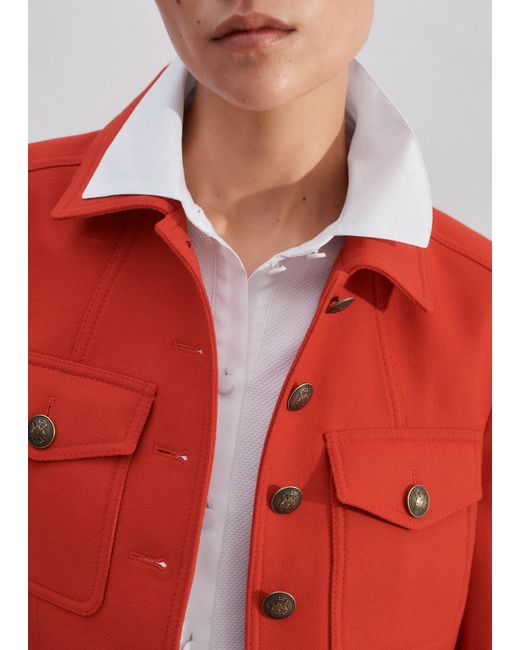 ME+EM Red Wool Military Jacket