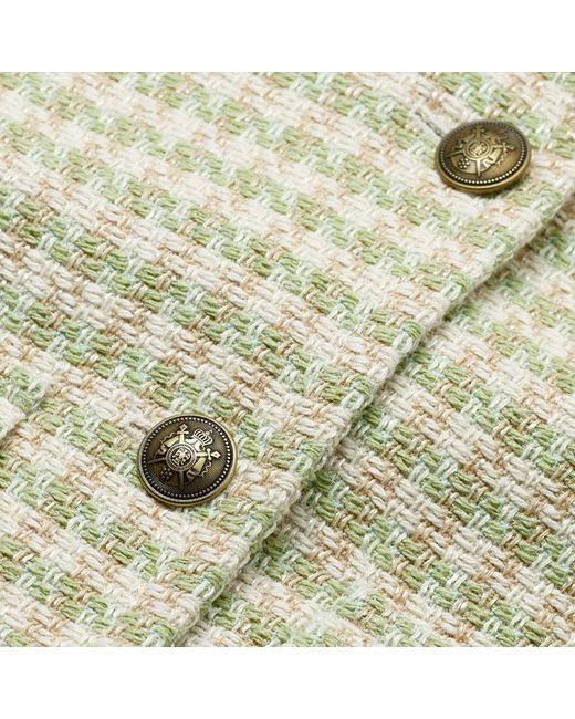 ME+EM Natural Dogtooth Short Sleeve Jacket