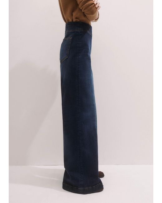 ME+EM Blue Palazzo Travel Jean Dark Wash
