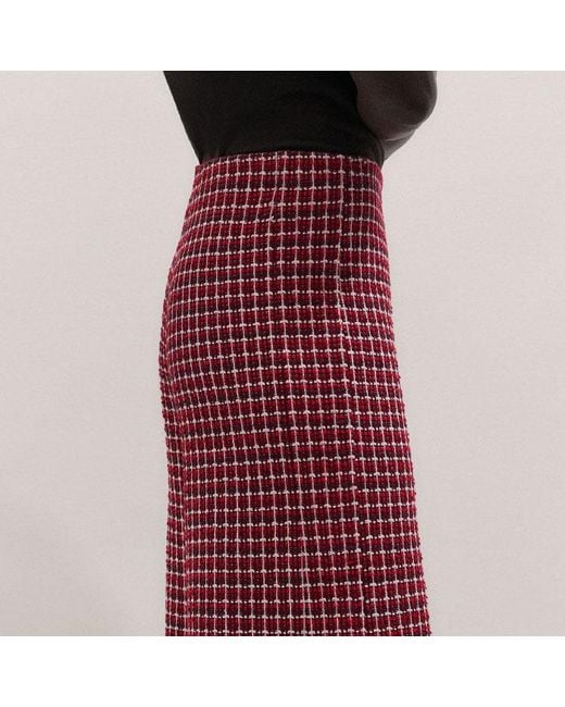ME+EM Red Wide Leg Palazzo Pant