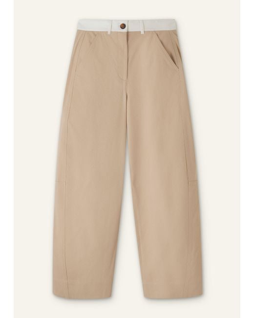 ME+EM Natural Contrast Waist Tapered Chino
