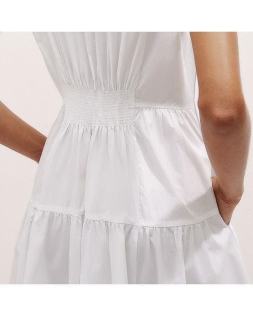 ME+EM Blue Cotton Poplin Maxi Shirt Dress + Belt