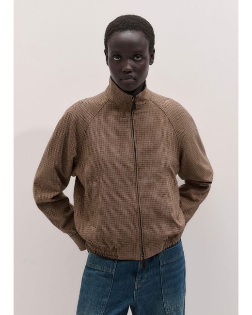 ME+EM Brown Tailored Bomber Jacket