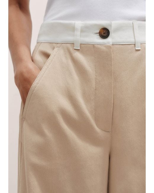 ME+EM Natural Contrast Waist Tapered Chino