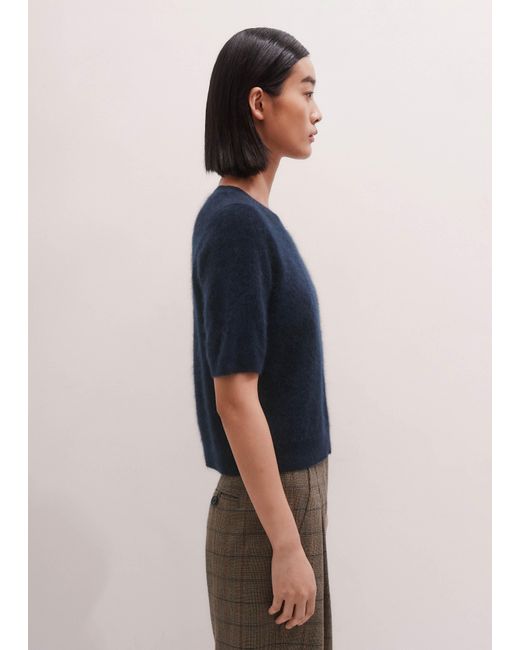 ME+EM Multicolor Brushed Cashmere Straight Knit Tee