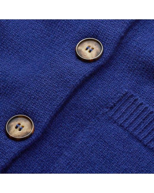 ME+EM Blue Button-Through Straight Cardigan