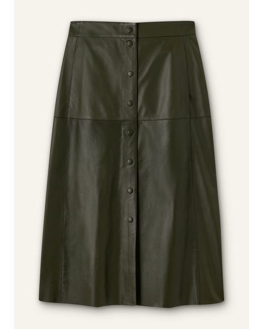 ME+EM Green Straight Button Front Maxi Skirt