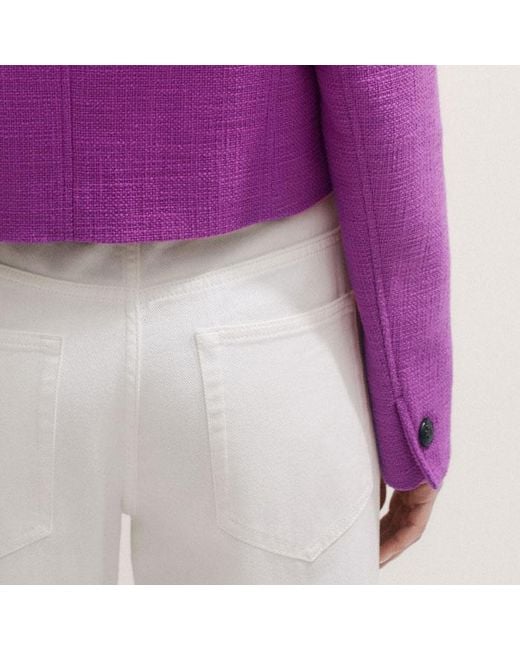 ME+EM Purple Textured Short Jacket