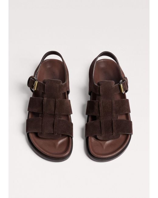 ME+EM Brown Open Toe Fisherman Sandal