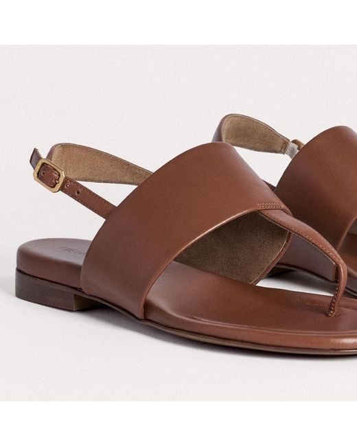 ME+EM Brown Toe-Post Sandal
