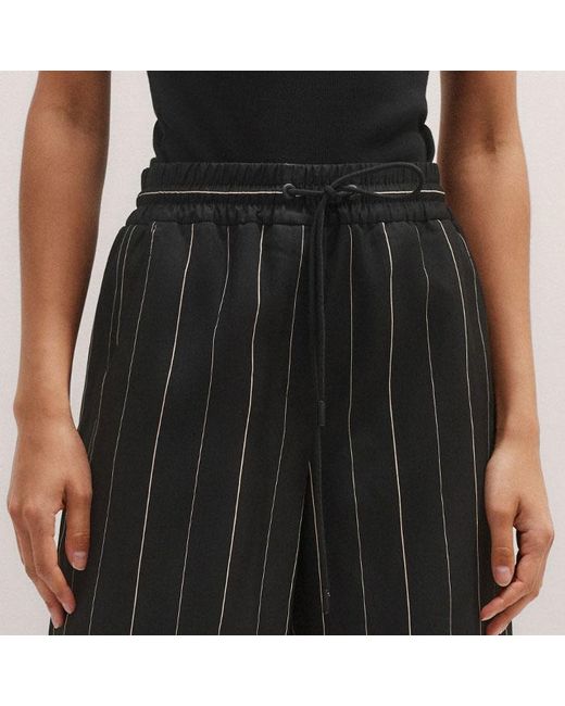 ME+EM Black Fluid Stripe Track Pant