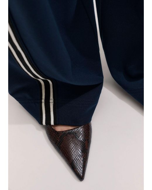ME+EM Blue Side Stripe Barrel Pant