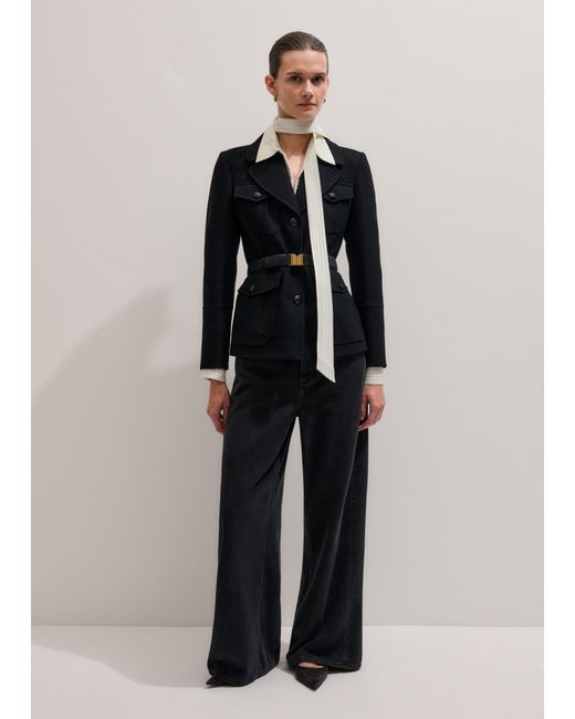 ME+EM White Ruched Elasticated Belt