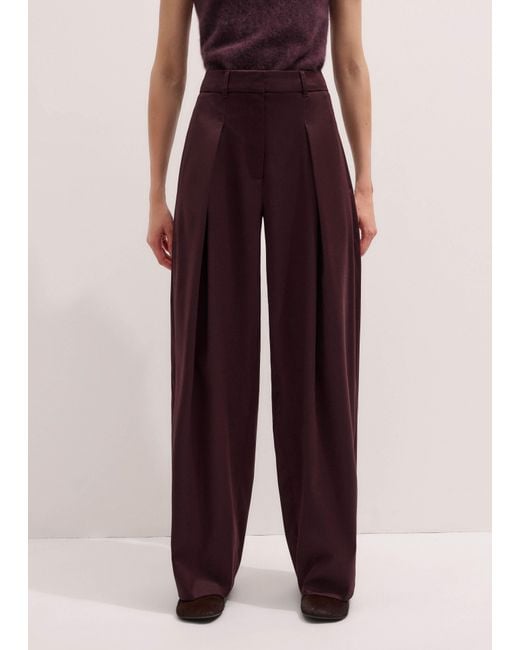 ME+EM Purple Luxe Relaxed Taper Trouser