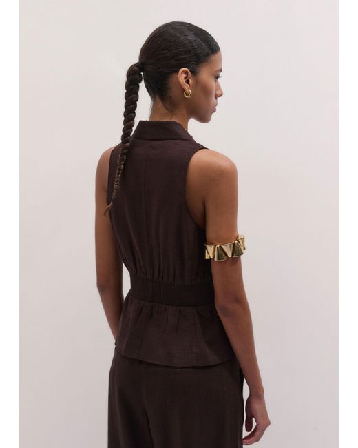 ME+EM Brown Soft Sculpt Vest