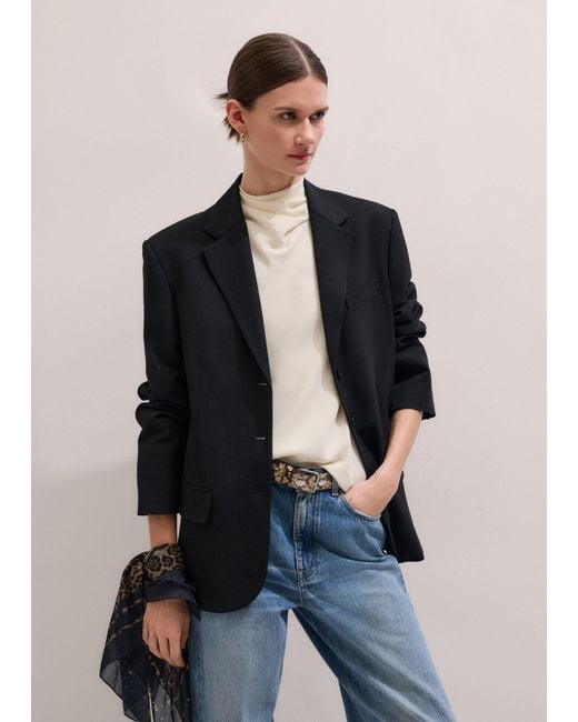 ME+EM Black Oversized Blazer