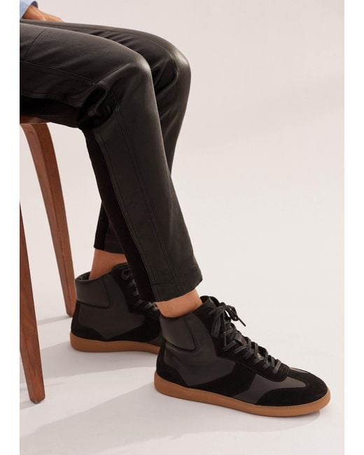ME+EM Black Retro High Top Sneaker