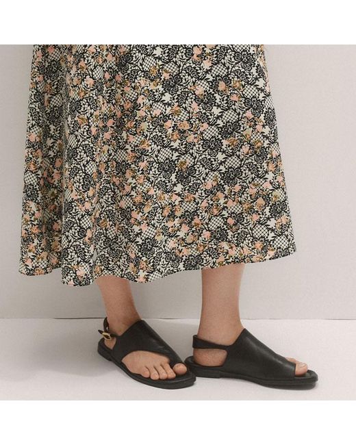 ME+EM Natural Silk Lace Detail Maxi Shirt Dress