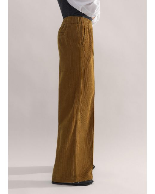 ME+EM Multicolor Washed Cord Straight-Leg Lounge Pant Tapenade