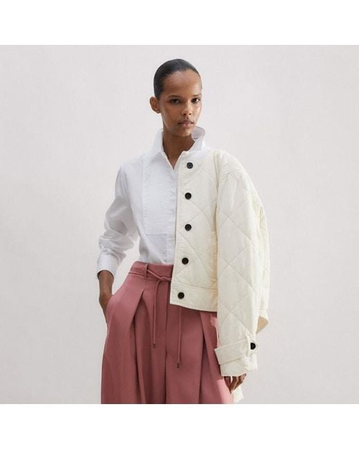 ME+EM Pink Tailored Wide Tapered Trouser + Belt