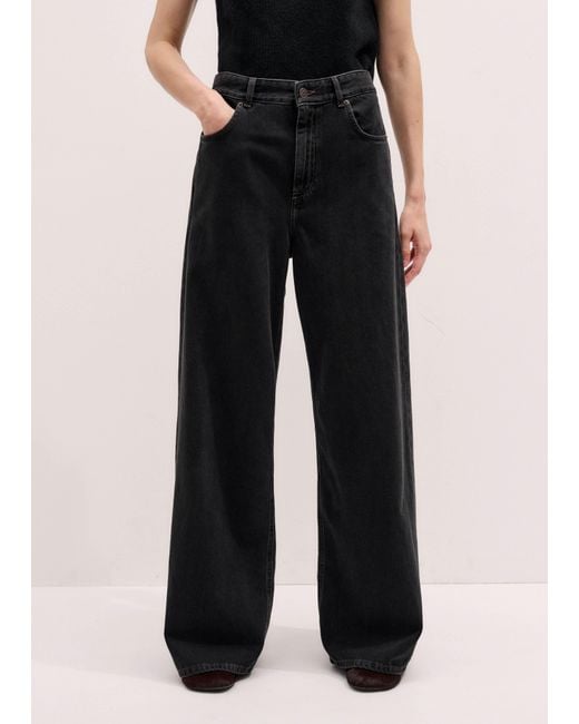 ME+EM Black Relaxed Baggy Jean