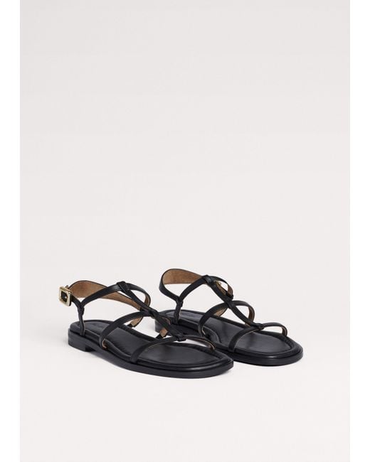 ME+EM Black Caged Flat Sandal