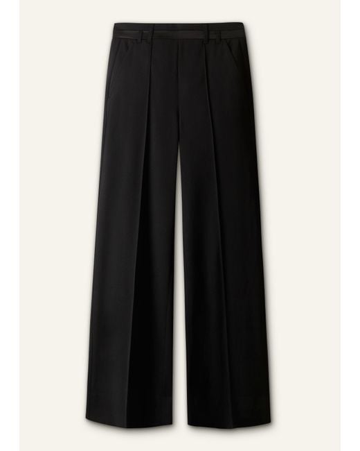 ME+EM Natural Wide Leg Tux Trouser