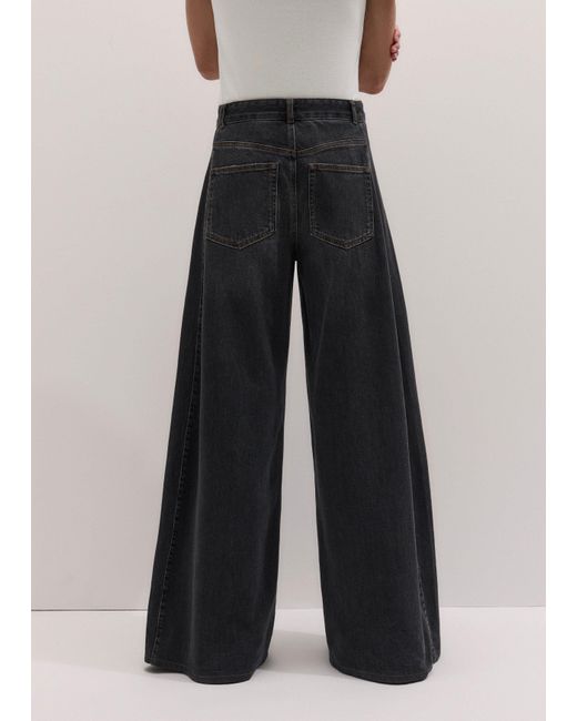 ME+EM Blue Extremely Wide Tapered Jean