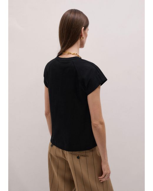 ME+EM Blue Open Placket Swing Top