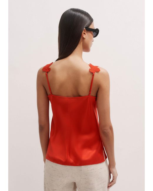 ME+EM Multicolor Silk+Lace Camisole Top