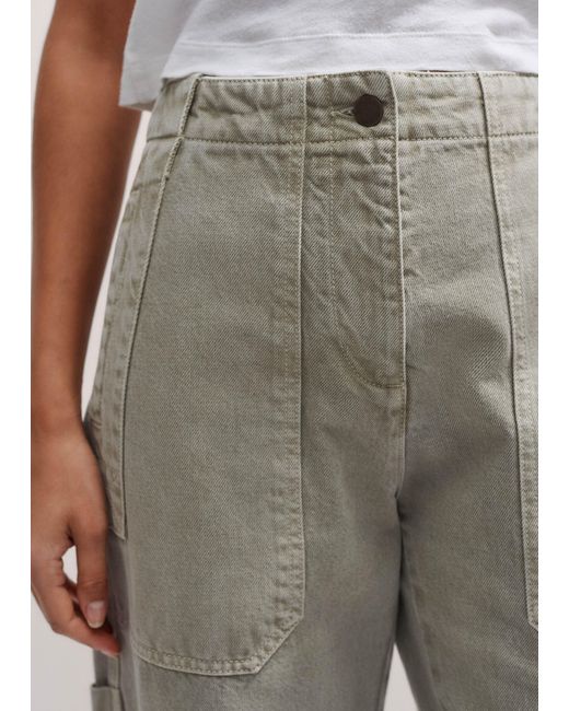 ME+EM Green Cotton Engineered Pant