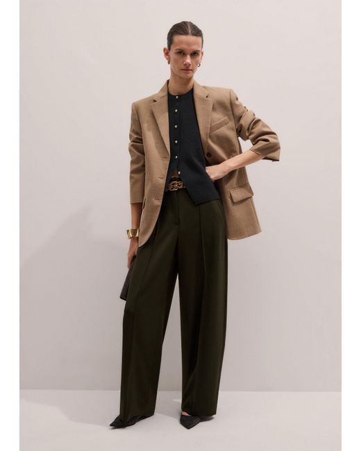 ME+EM Multicolor Pintuck Taper Trouser