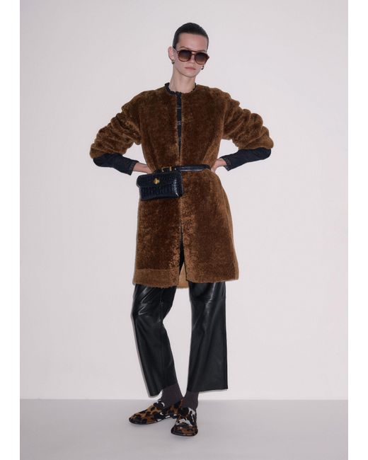 ME+EM Blue Cotton Voile Lace Top