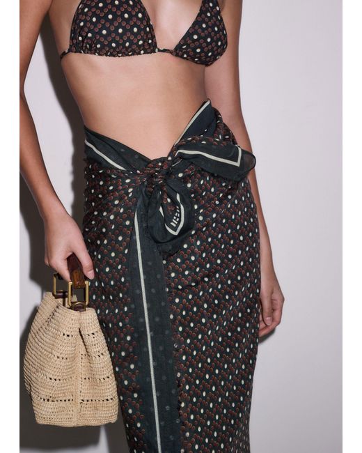 ME+EM Multicolor Printed Adjustable Tie Side Bottom