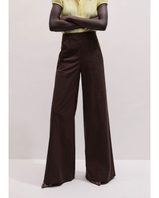 ME+EM Multicolor High Waist Wide-Leg Trouser