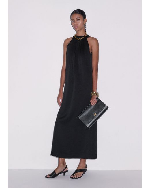 ME+EM White Halterneck Shift Maxi Dress