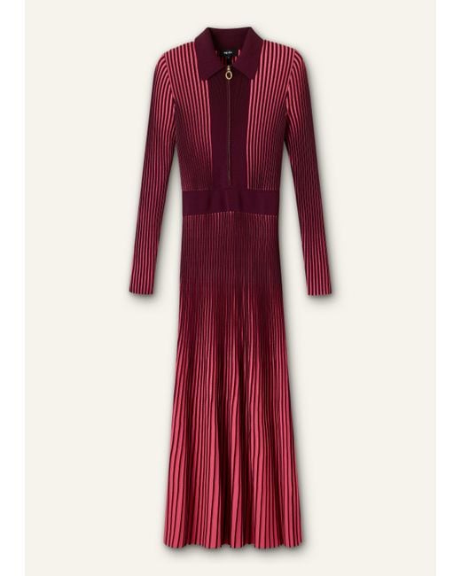 ME+EM Collared Contrast Panel Maxi Dress