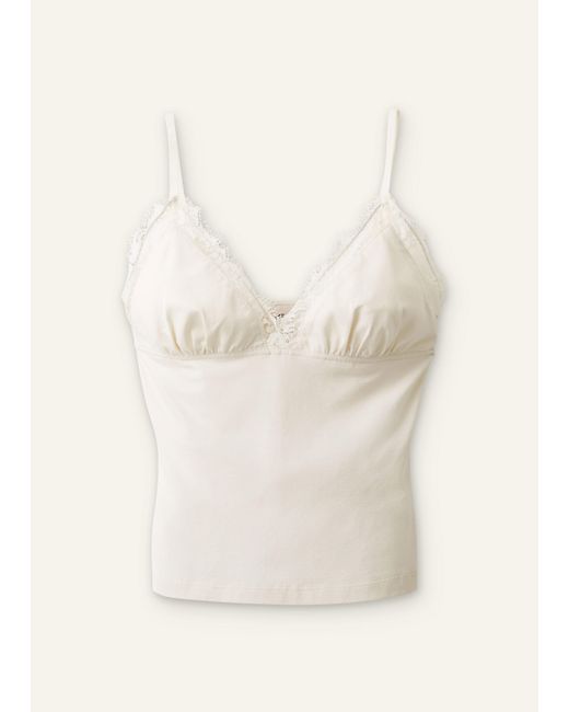 ME+EM Black Lace Trim Cami