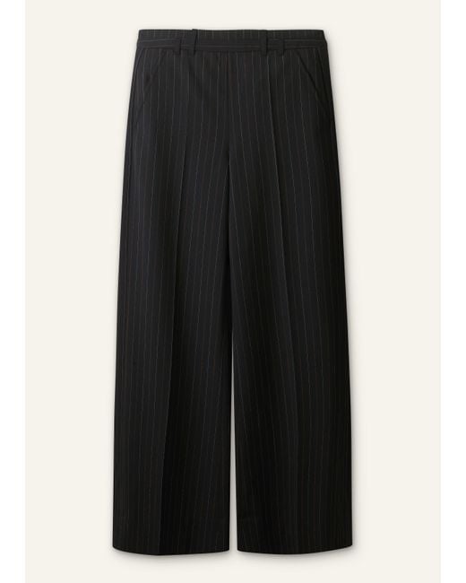 ME+EM Black Pinstripe Wide Leg Trouser