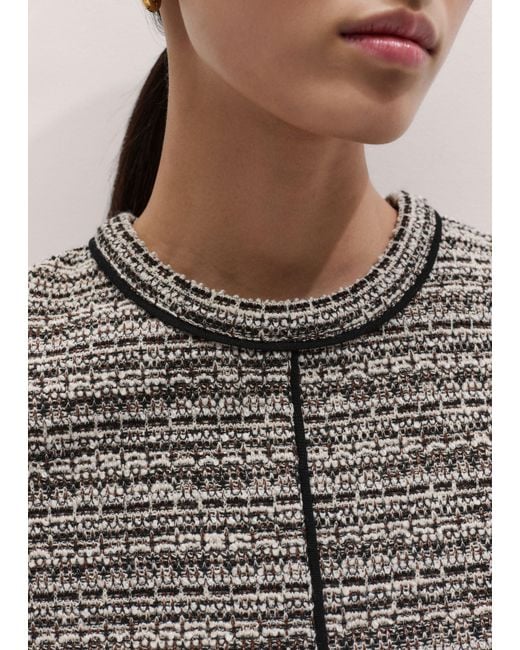 ME+EM Gray Soft Tweed Tee