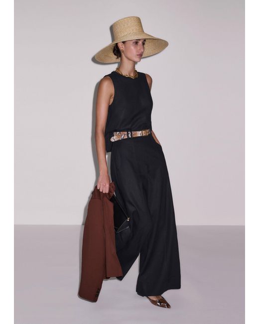ME+EM Blue Wide-Leg Pant