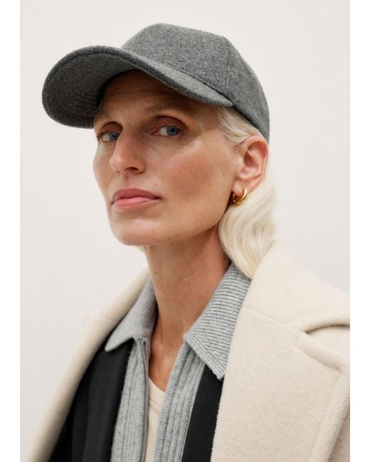 ME+EM Gray Baseball Cap Charcoal Mélange