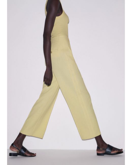 ME+EM Natural Tailored Straight Crop Trouser