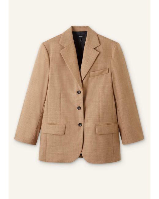 ME+EM Natural Oversized Blazer