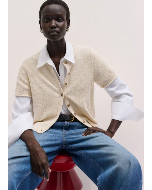 ME+EM Brown Raglan Shirt Layering Top