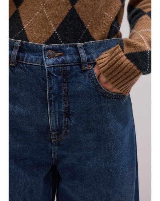 ME+EM Blue Tapered Puddle Jean
